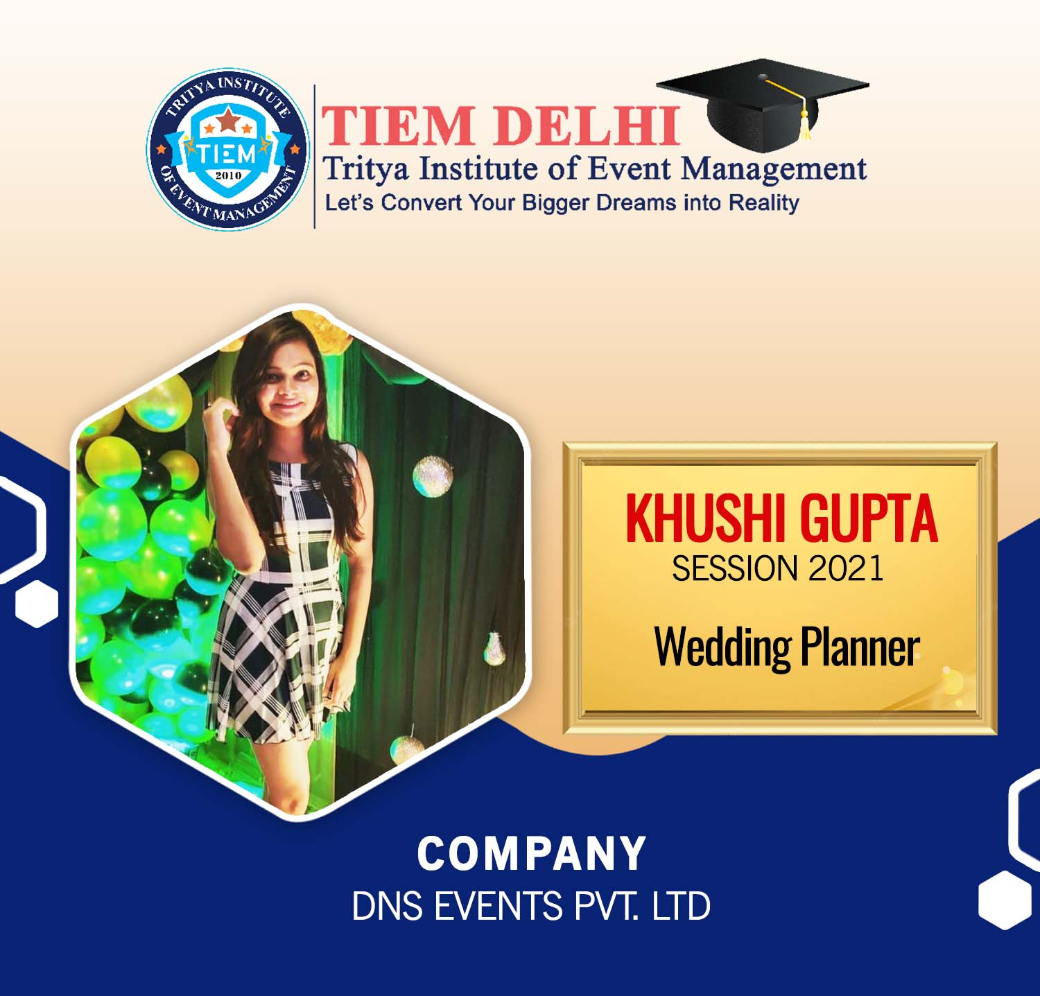 TIEM Alumni- Ms. Khushi Gupta